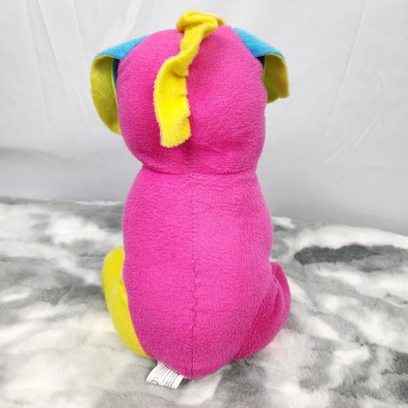 Kellytoy Pink Blue Yellow Colorblock Donkey Stuffed Animal Plush Toy- 2013 - 11" - Picture 4 of 8